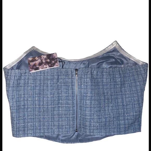 Princess Blue Corset Crop Top - Picture 2 of 2